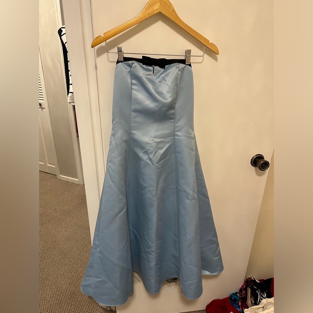 Fiesta powder blue strapless prom dress size small
